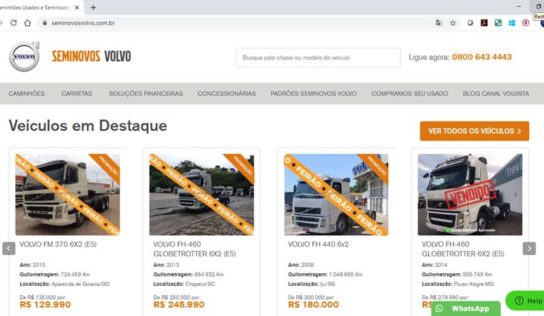Caminhões seminovos: feirão online no período da pandemia