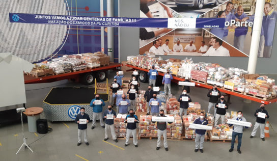 Empregados da VW arrecadam mais de 37 t de alimentos no PR