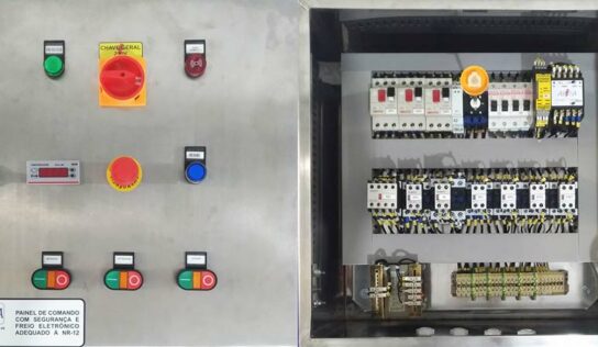Painel de comando para motores elétricos adequado à NR-12