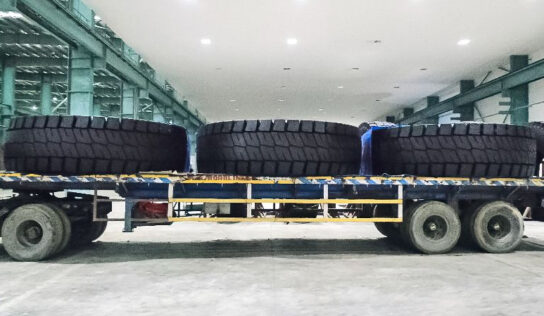 Pneus gigantes Off-Highway para setor todo-o-terreno (OTR) atendem mineradora