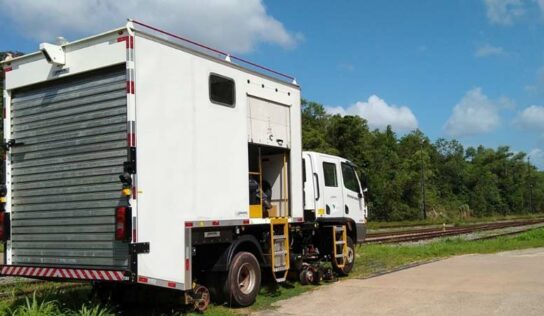 Aparelho de ultrassom executa trabalho preventivo nos trilhos na Vale
