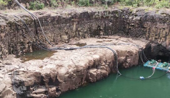 Motobombas para reparação emergencial em usina hidrelétrica no Paraná