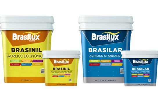 Tintas em embalagens plásticas e cimento queimado perolizado: novidades da Brasilux