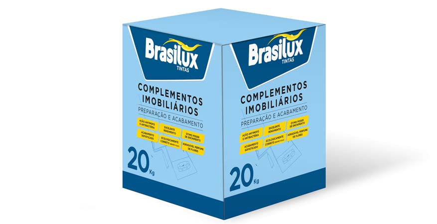 Brasilux Tintas lança Complementos Imobiliários em embalagem ecológica