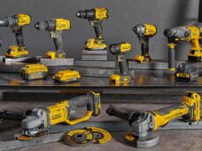 Linha de ferramentas sem fio trabalha com bateria intercambiável