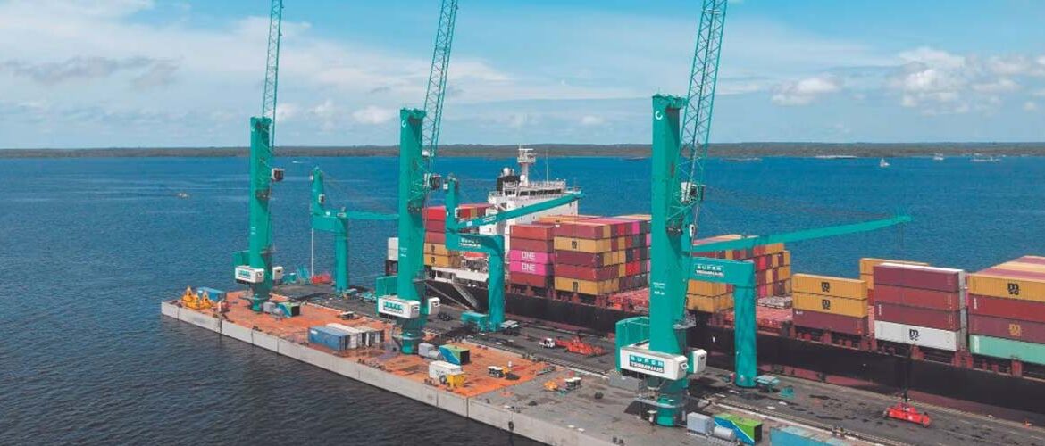 R$ 180 mi dobrarão o número de guindastes elétricos do porto de Manaus