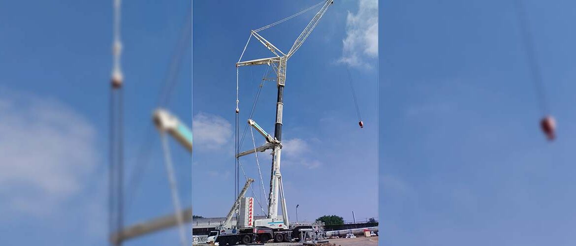 Força em elevação de cargas: característica dos guindastes Mamuth