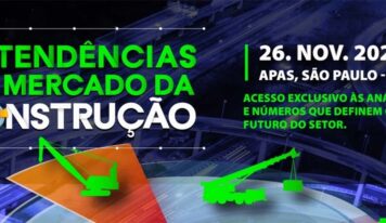 Tendências no Mercado da Construção apresentará informações inéditas do mercado de equipamentos em novembro