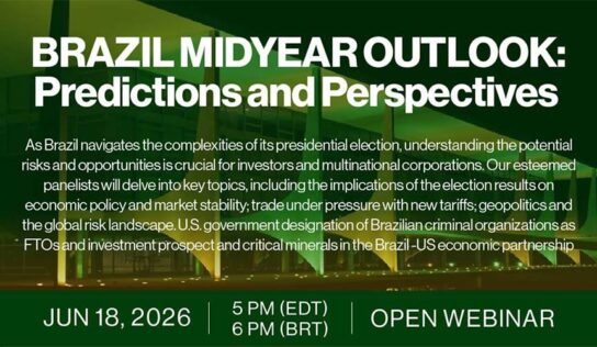 Especialistas que passaram pelo FMI, Banco Mundial e governo dos EUA analisam cenários para o Brasil em webinar